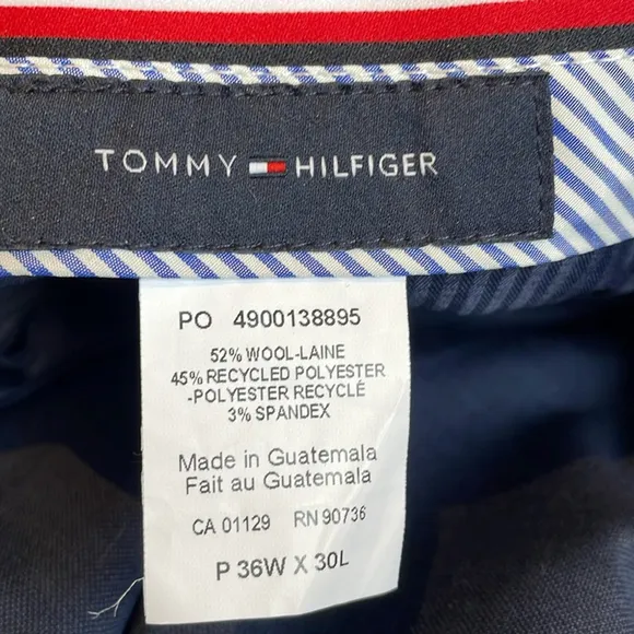 Tommy Hilfiger Men's Modern-Fit Wool TH-Flex Stretch Blue Suit Dress Pants - NWT