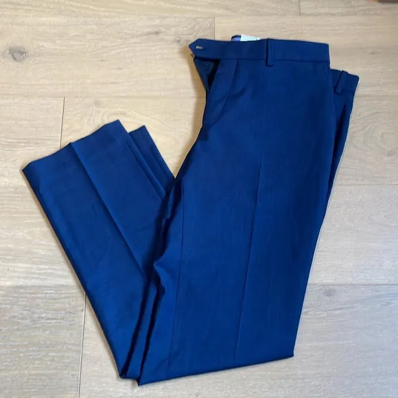 Tommy Hilfiger Men's Modern-Fit Wool TH-Flex Stretch Blue Suit Dress Pants - NWT