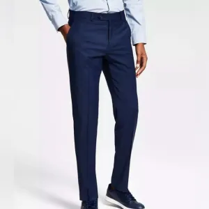 Tommy Hilfiger Men's Modern-Fit Wool TH-Flex Stretch Blue Suit Dress Pants - NWT