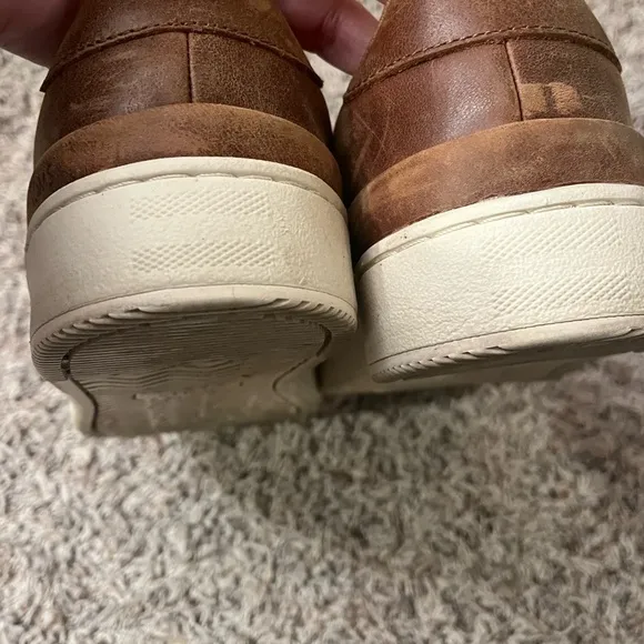 TOMS Tan Leather TRVL Lite Lace Shoes Sz 10.5