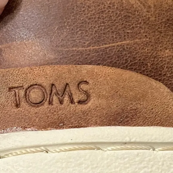 TOMS Tan Leather TRVL Lite Lace Shoes Sz 10.5