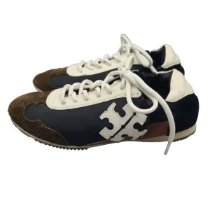 Tory Burch Nylon Suede Runner Logo Sneaker Comfort Shoes Lightweight Sz 6 New