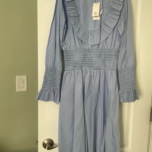Tory Burch Smocked Cotton Dress