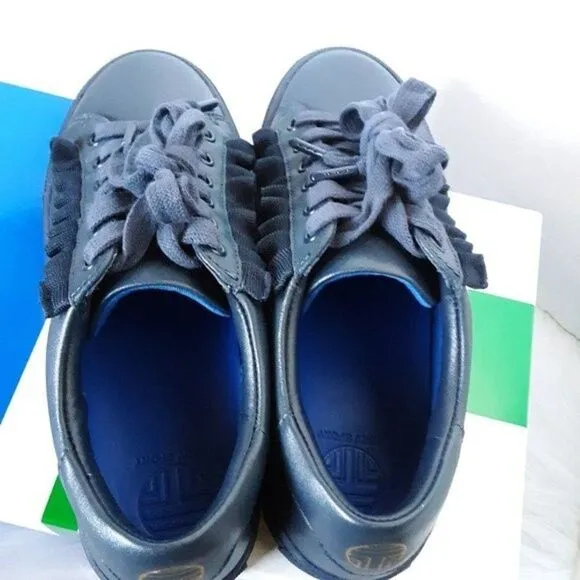 Tory Burch Sport Women's size 5M Navy Ruffle Sneaker