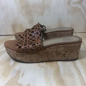 Tory Burch Elaine Wedge Sandals Size 8