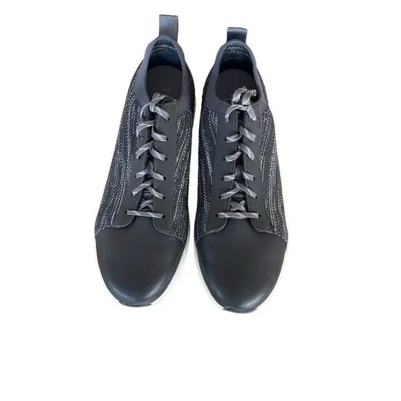 Traq By Alegria Womens Charcoal Gray Lace Up Knitted Qest Atheltic Shoes Size 40