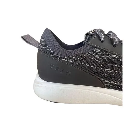 Traq By Alegria Womens Charcoal Gray Lace Up Knitted Qest Atheltic Shoes Size 40