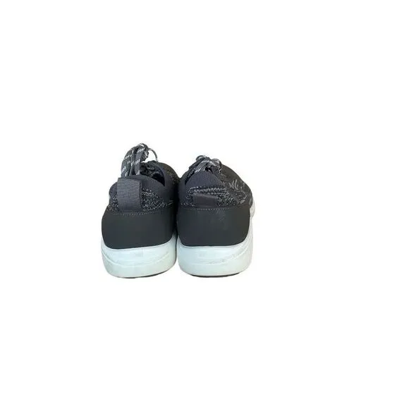 Traq By Alegria Womens Charcoal Gray Lace Up Knitted Qest Atheltic Shoes Size 40