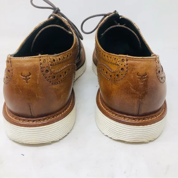 Trask Wingtip Leather Men's Brogue Shoes Made In Italy