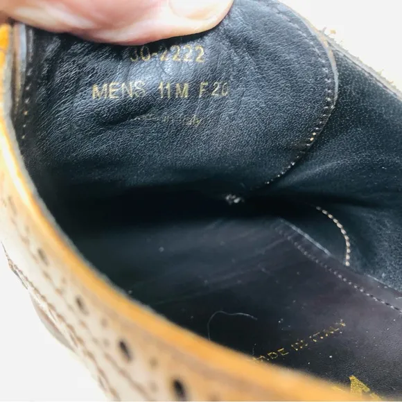 Trask Wingtip Leather Men's Brogue Shoes Made In Italy