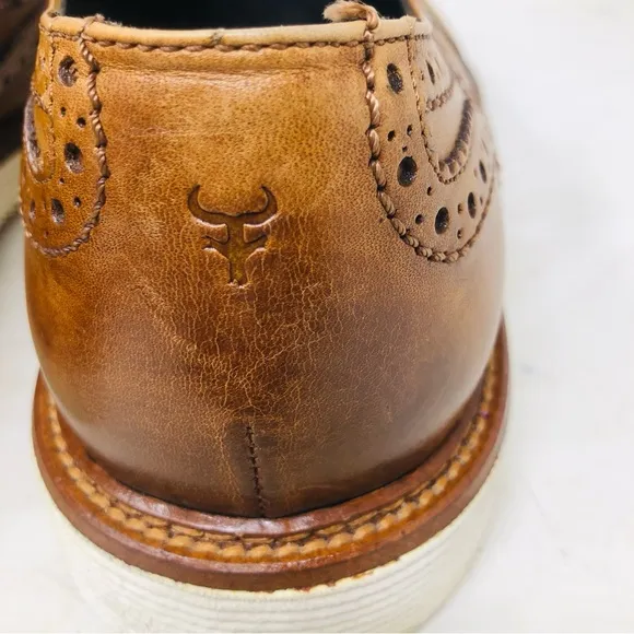 Trask Wingtip Leather Men's Brogue Shoes Made In Italy