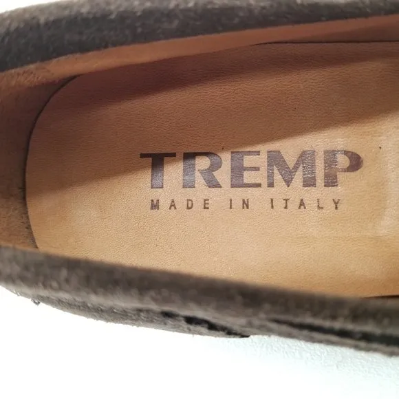 TREMP ITALY Men's Split Toe Oxford Shoes Brown Leather  Size 10 M