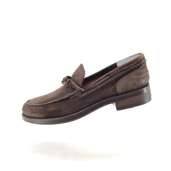 TREMP ITALY Men's Split Toe Oxford Shoes Brown Leather  Size 10 M