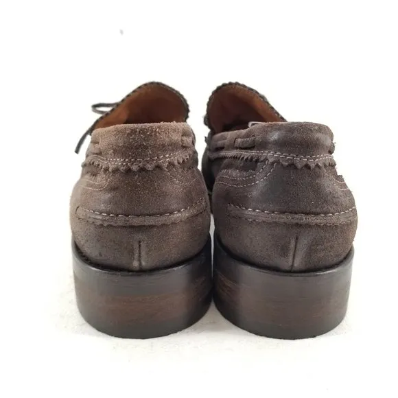 TREMP ITALY Men's Split Toe Oxford Shoes Brown Leather  Size 10 M