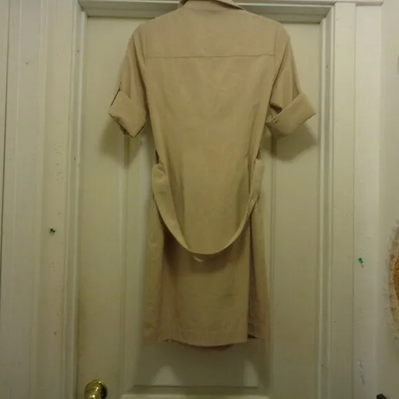 TRENDING CLASSIC GIRL BEIGE NEUTRAL MICHAEL KORS SAFARI DRESS X S
