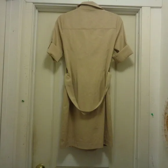 TRENDING CLASSIC GIRL BEIGE NEUTRAL MICHAEL KORS SAFARI DRESS X S