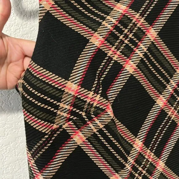 TRINA TURK Brynne Plaid Black Shift Academia Mini Dress, Size 6