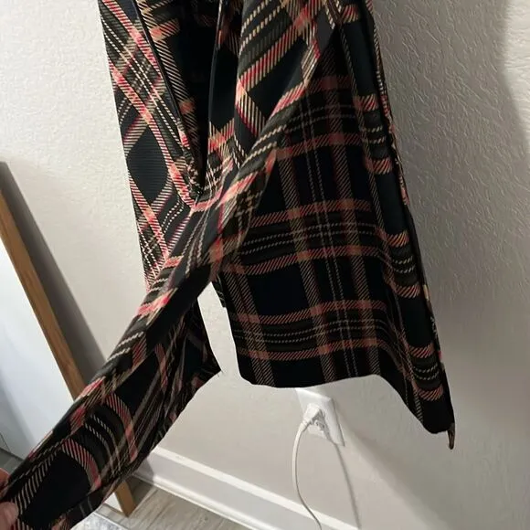 TRINA TURK Brynne Plaid Black Shift Academia Mini Dress, Size 6