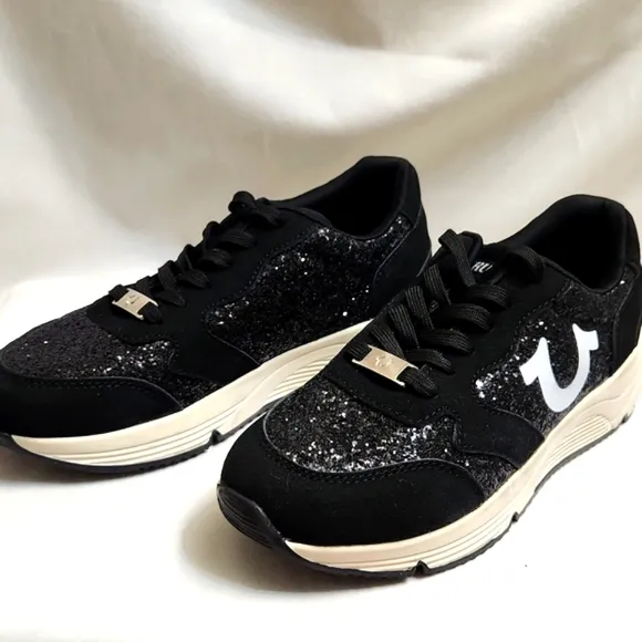 True Religion Esther Black White Sequins sneakers (W size 7.5)