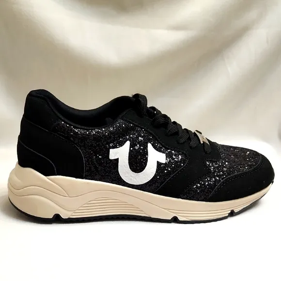True Religion Esther Black White Sequins sneakers (W size 7.5)