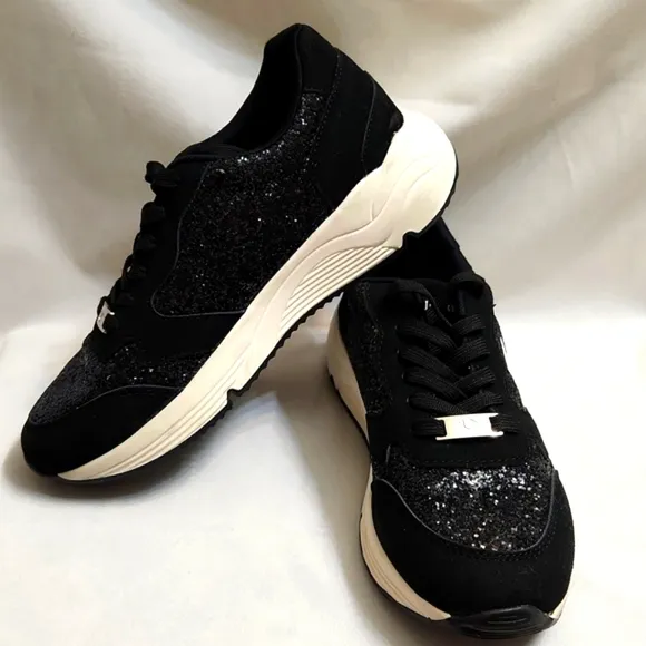 True Religion Esther Black White Sequins sneakers (W size 7.5)
