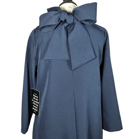 Tuckernuck Daphne Dress Womens XXSmall NEW Navy Ruffle Stand Collar Mini Modern