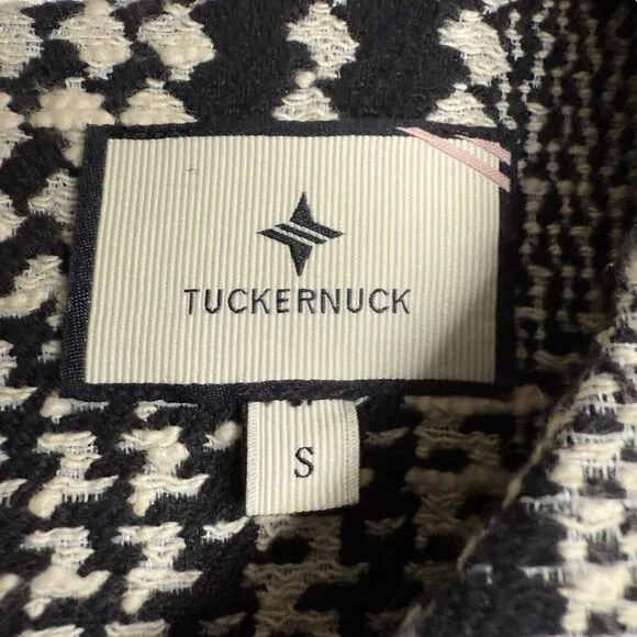 Tuckernuck Kennedy Check Dress Black White S Classic Preppy Heritage Career