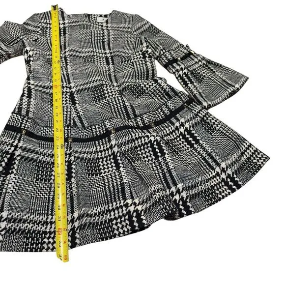 Tuckernuck Kennedy Check Dress Black White S Classic Preppy Heritage Career