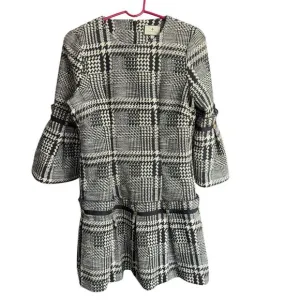 Tuckernuck Kennedy Check Dress Black White S Classic Preppy Heritage Career