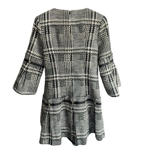Tuckernuck Kennedy Check Dress Black White S Classic Preppy Heritage Career