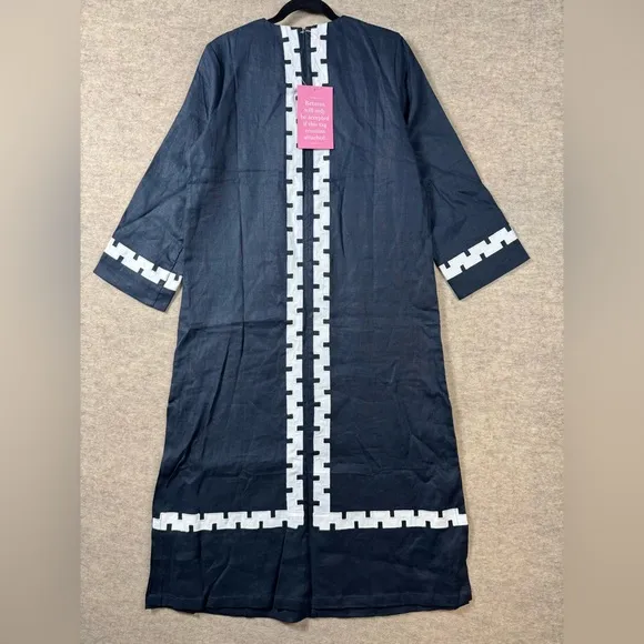 Tuckernuck Navy Blue and White long Dress Hartman dress Atlantic pacific