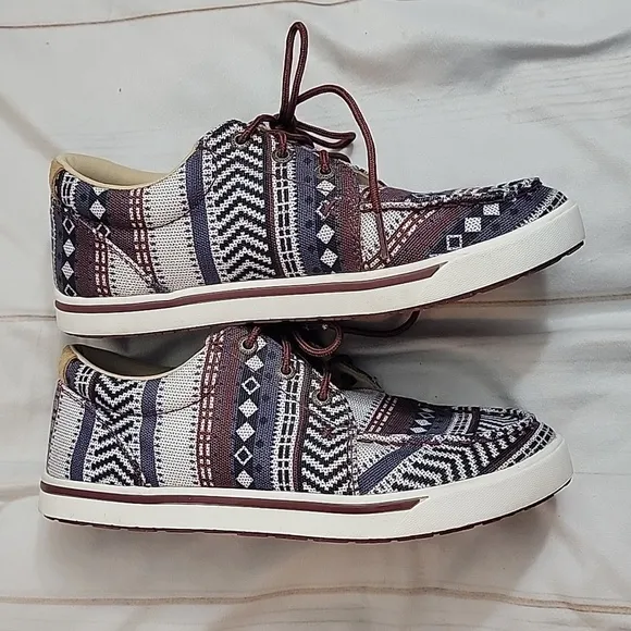 Twisted X Unisex Kids' Youth Hooey Loper Shoes size 5 Slip On Super Cute Western