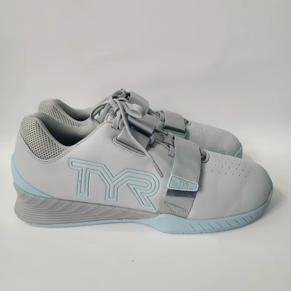 TYR Men's L-1 Lifter Squat University Size 10.5 Sneaker Shoes Grey/Mint