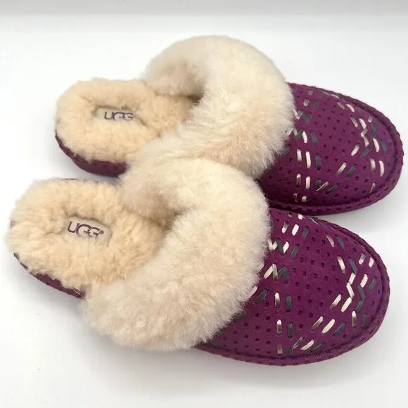 UGG Aira Tehuano Purple Passion Slippers  NWOT No Box Size 7