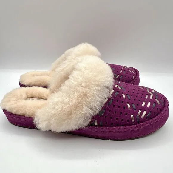 UGG Aira Tehuano Purple Passion Slippers  NWOT No Box Size 7