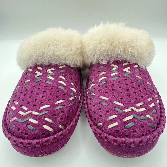 UGG Aira Tehuano Purple Passion Slippers  NWOT No Box Size 7