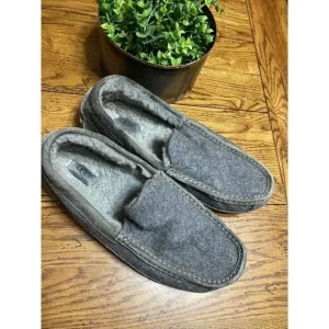 Ugg ASCOT CHARCOAL MEN’S SLIPPERS SIZE 12
