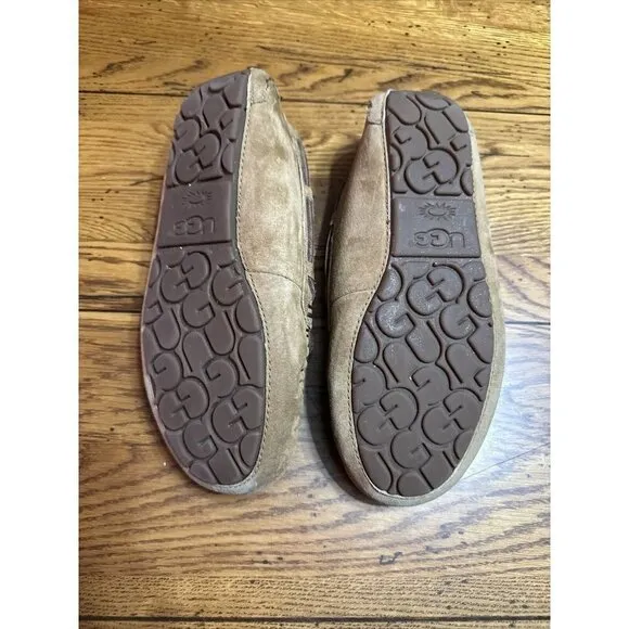 UGG Australia Alena Women's Suede Slippers - Chestnut, Size 8
