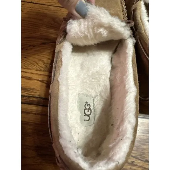 UGG Australia Alena Women's Suede Slippers - Chestnut, Size 8
