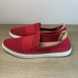 Ugg Australia Sneakers Women's 9.5 Sammy Knit Slip On Casual Comfort Red Shoe