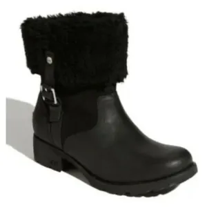 Ugg Bellevue Sheepskin Moto Boots 8