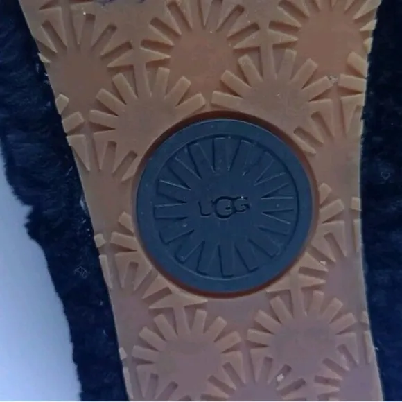UGG Black Fluffy Yeah Slippers