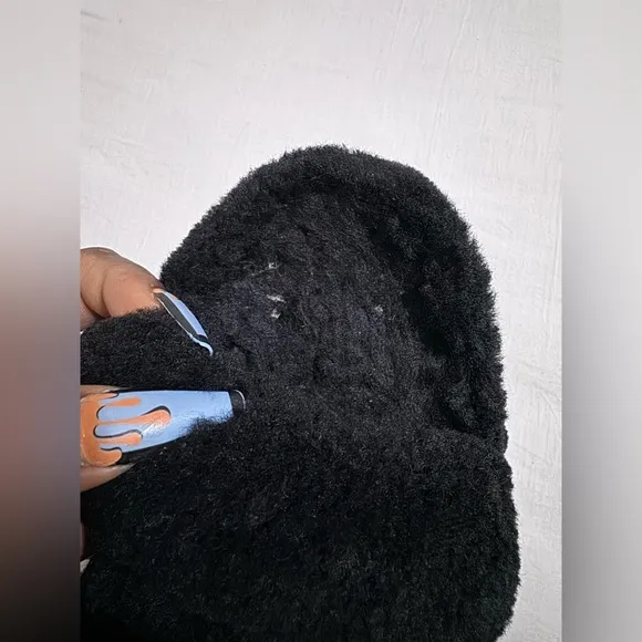 UGG Black Fluffy Yeah Slippers