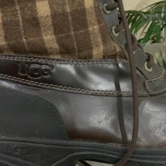 UGG ‘Butte’ Tartan Heavy-Duty WATERPROOF EVENT Plaid and Leather Boots