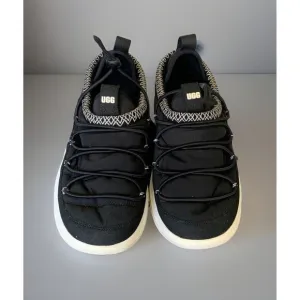 UGG CA78 TASMAN BLACK WHITE TEXTILE STRAPS SNEAKERS MEN'S SHOES SIZE US 10