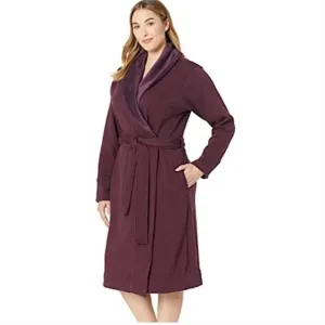 Ugg Duffield II Knit Fleece Lined Shawl Collar Robe Size Large Port Heather