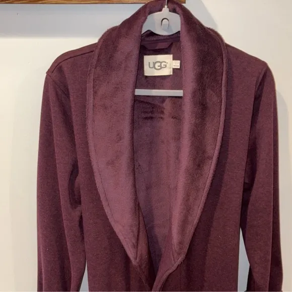Ugg Duffield II Knit Fleece Lined Shawl Collar Robe Size Large Port Heather
