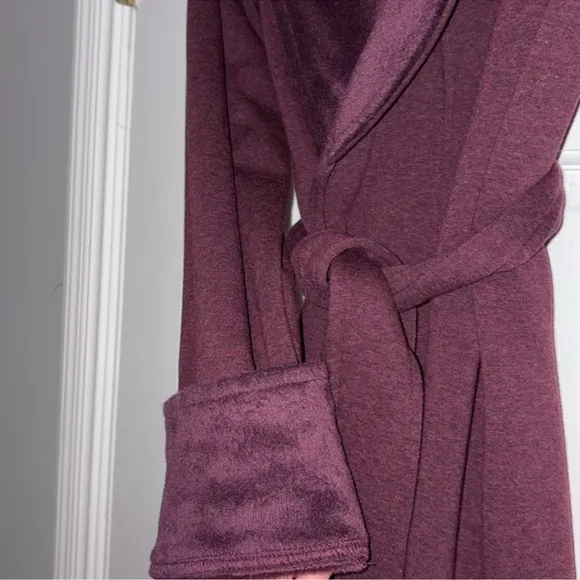 Ugg Duffield II Knit Fleece Lined Shawl Collar Robe Size Large Port Heather