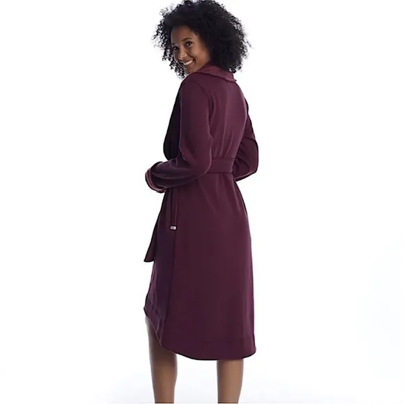 Ugg Duffield II Knit Fleece Lined Shawl Collar Robe Size Large Port Heather