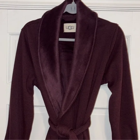 Ugg Duffield II Knit Fleece Lined Shawl Collar Robe Size Large Port Heather